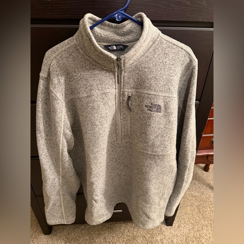 The North Face Men's Zip-Up Gray Sweater